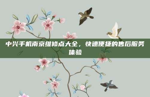 中兴手机南京维修点大全,快速便捷的售后服务体验