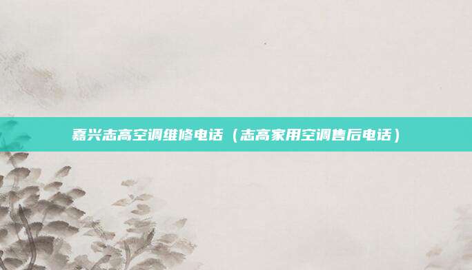 嘉兴志高空调维修电话（志高家用空调售后电话）