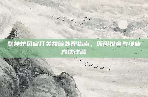 壁挂炉风扇开关故障处理指南，原因排查与维修方法详解