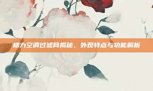 格力空调过滤网揭秘,外观特点与功能解析