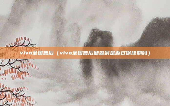 vivo全国售后（vivo全国售后能查到是否过保修期吗）