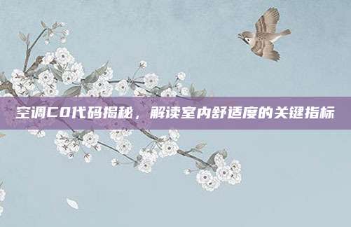 空调C0代码揭秘，解读室内舒适度的关键指标