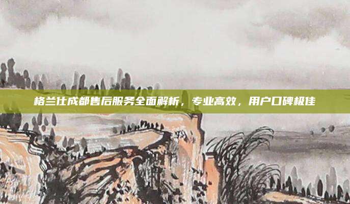 格兰仕成都售后服务全面解析,专业高效,用户口碑极佳