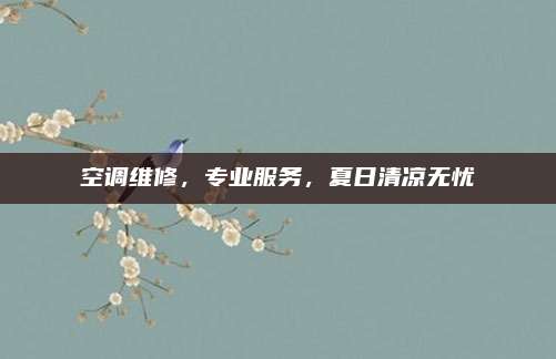空调维修，专业服务，夏日清凉无忧