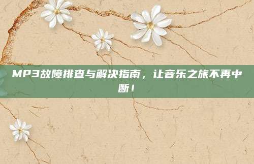MP3故障排查与解决指南，让音乐之旅不再中断！