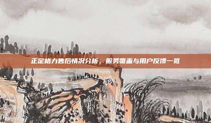 正定格力售后情况分析，服务覆盖与用户反馈一览