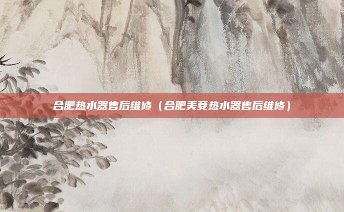合肥热水器售后维修（合肥美菱热水器售后维修）