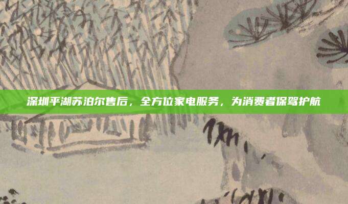 深圳平湖苏泊尔售后，全方位家电服务，为消费者保驾护航
