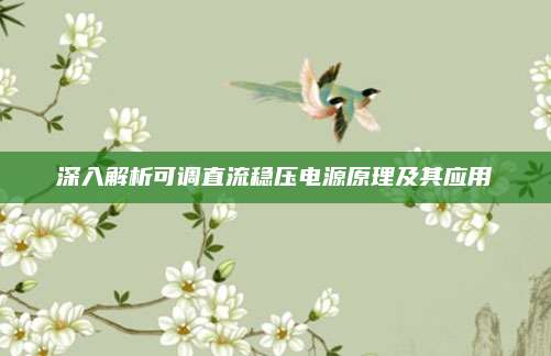 深入解析可调直流稳压电源原理及其应用
