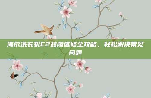海尔洗衣机E2故障维修全攻略,轻松解决常见问题