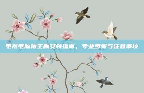 电视电源板主板安装指南，专业步骤与注意事项