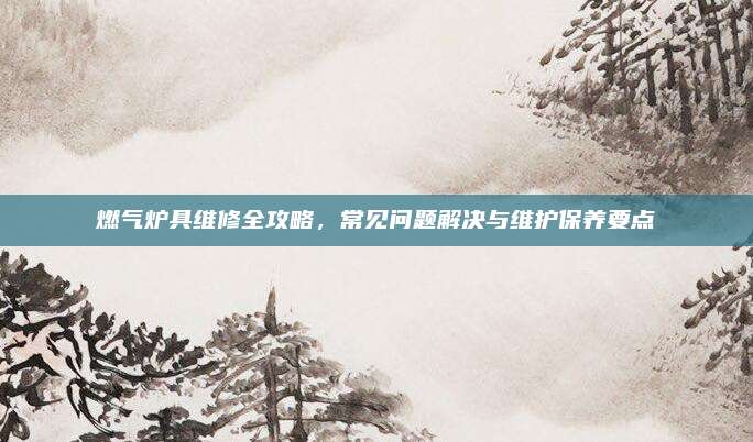 燃气炉具维修全攻略,常见问题解决与维护保养要点
