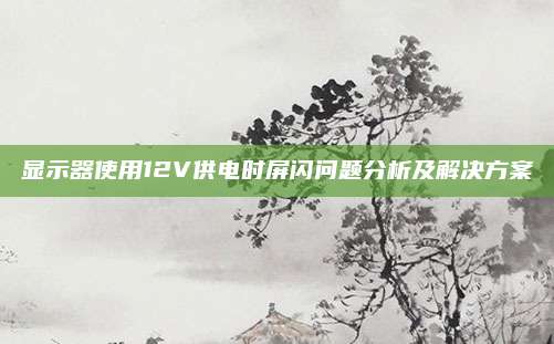 显示器使用12V供电时屏闪问题分析及解决方案