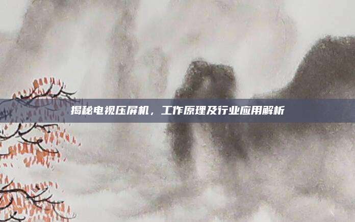 揭秘电视压屏机,工作原理及行业应用解析