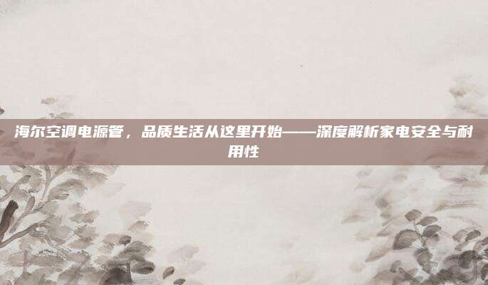 海尔空调电源管,品质生活从这里开始——深度解析家电安全与耐用性