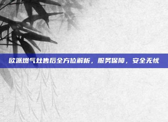 欧派燃气灶售后全方位解析,服务保障,安全无忧
