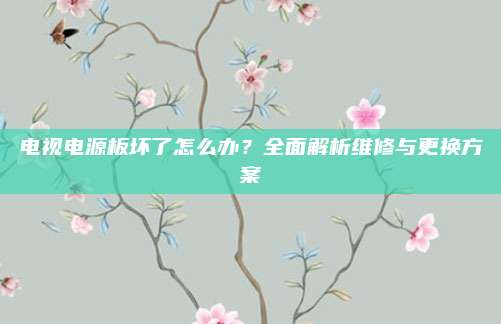 电视电源板坏了怎么办?全面解析维修与更换方案