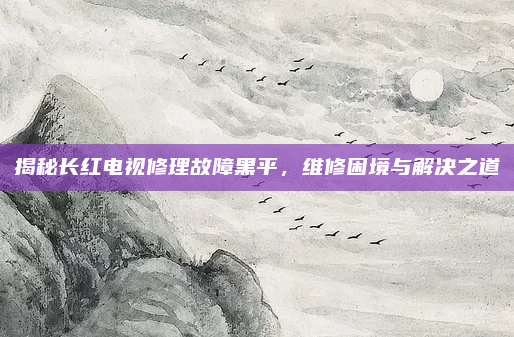 揭秘长红电视修理故障黑平，维修困境与解决之道