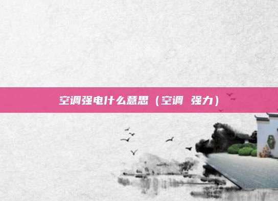 空调强电什么意思(空调 强力)