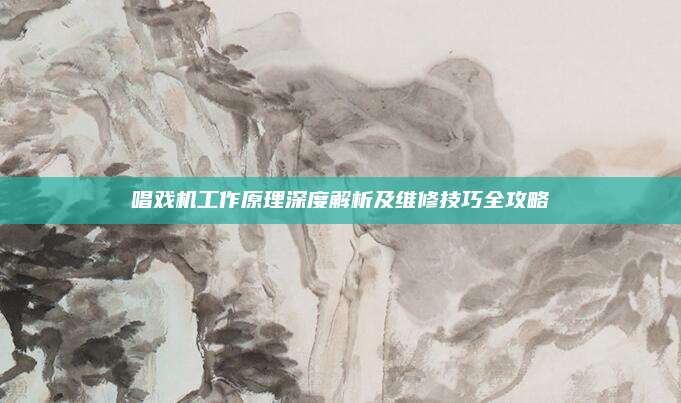 唱戏机工作原理深度解析及维修技巧全攻略