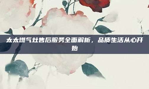 太太燃气灶售后服务全面解析,品质生活从心开始