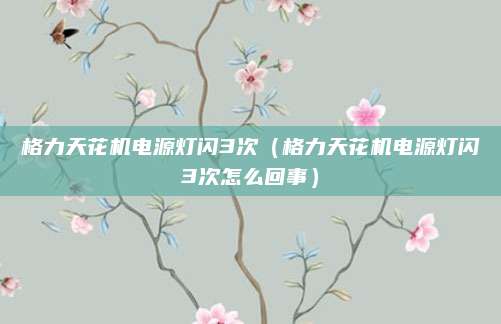 格力天花机电源灯闪3次（格力天花机电源灯闪3次怎么回事）