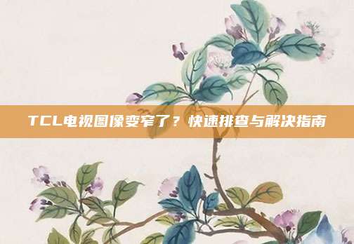TCL电视图像变窄了?快速排查与解决指南