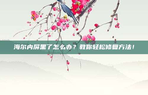 海尔内屏黑了怎么办?教你轻松修复方法!