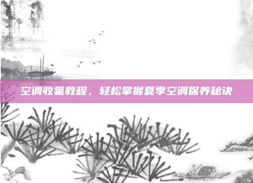 空调收氟教程,轻松掌握夏季空调保养秘诀
