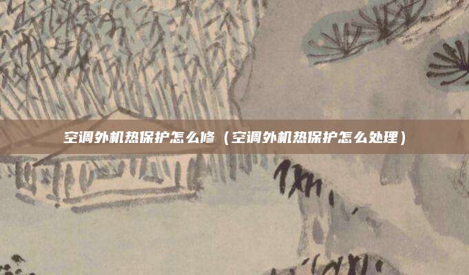 空调外机热保护怎么修（空调外机热保护怎么处理）
