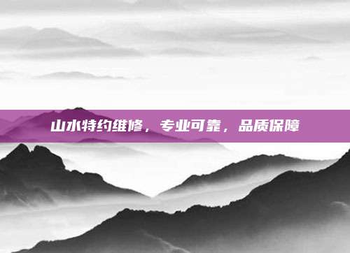 山水特约维修,专业可靠,品质保障