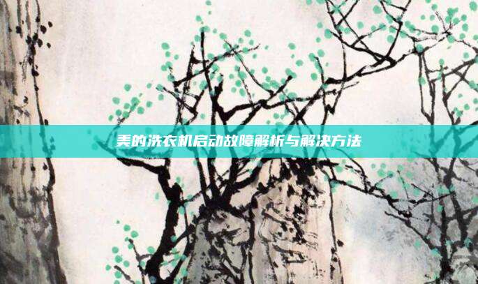 美的洗衣机启动故障解析与解决方法