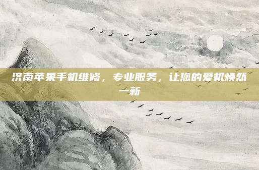 济南苹果手机维修,专业服务,让您的爱机焕然一新