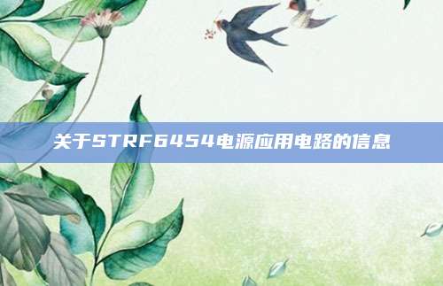 关于STRF6454电源应用电路的信息