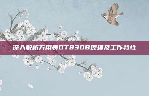 深入解析万用表DT830B原理及工作特性