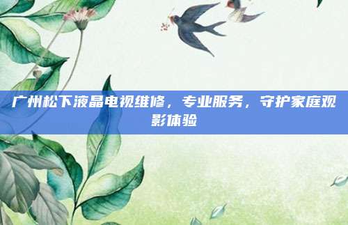 广州松下液晶电视维修,专业服务,守护家庭观影体验