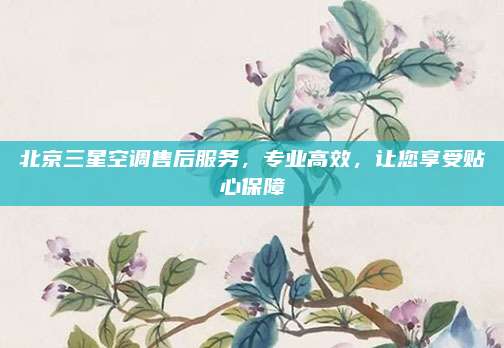 北京三星空调售后服务,专业高效,让您享受贴心保障
