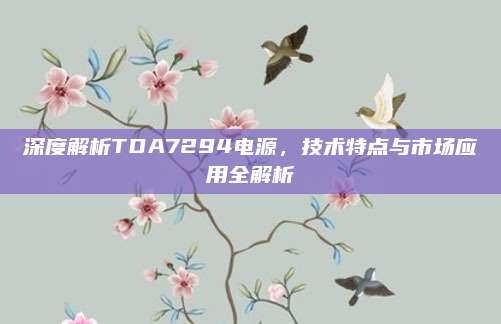 深度解析TDA7294电源,技术特点与市场应用全解析