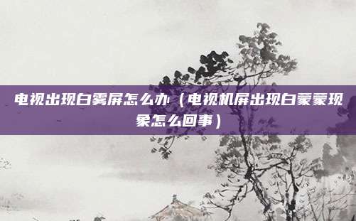 电视出现白雾屏怎么办（电视机屏出现白蒙蒙现象怎么回事）