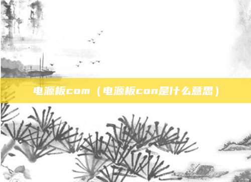 电源板com（电源板con是什么意思）