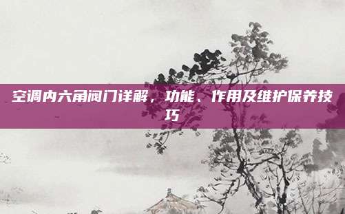 空调内六角阀门详解,功能、作用及维护保养技巧
