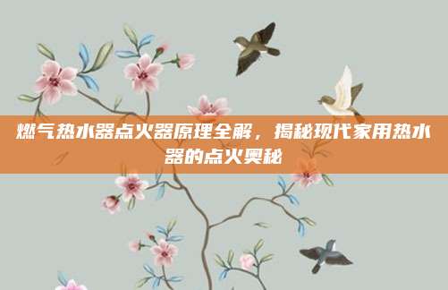 燃气热水器点火器原理全解,揭秘现代家用热水器的点火奥秘