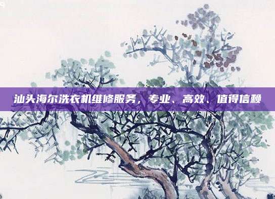 汕头海尔洗衣机维修服务,专业、高效、值得信赖