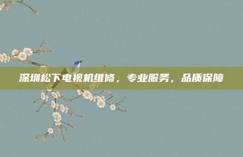 深圳松下电视机维修,专业服务,品质保障