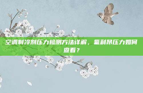 空调制冷剂压力检测方法详解，氟利昂压力如何查看？