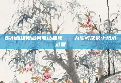 热水器维修服务电话维修——为您解决家中热水难题