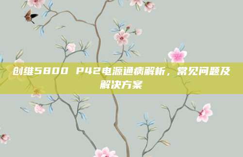创维5800 P42电源通病解析,常见问题及解决方案