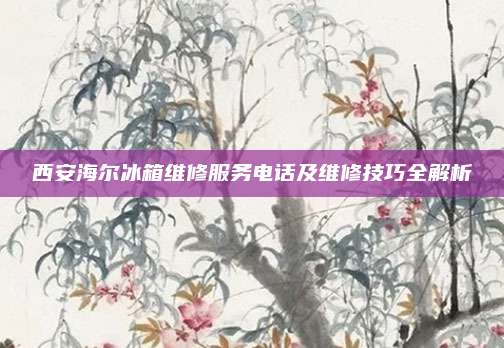 西安海尔冰箱维修服务电话及维修技巧全解析