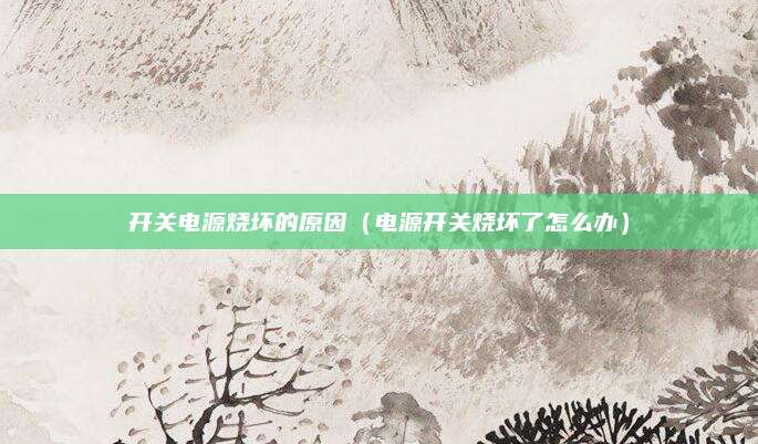开关电源烧坏的原因（电源开关烧坏了怎么办）