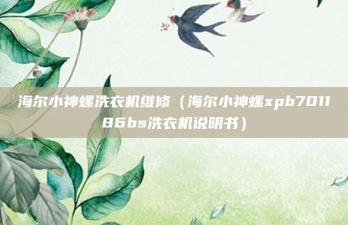 海尔小神螺洗衣机维修（海尔小神螺xpb701186bs洗衣机说明书）